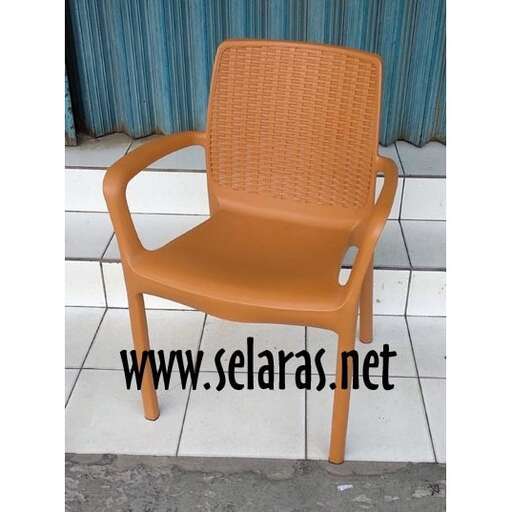 a chair with a woven seat