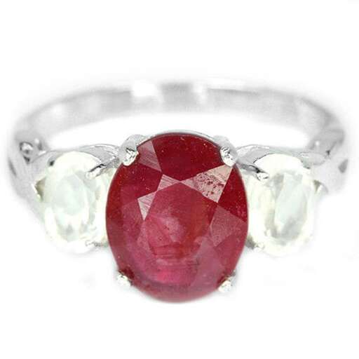a ring with a red stone