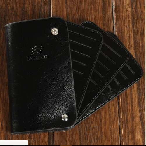 leather wallet with a leather cover