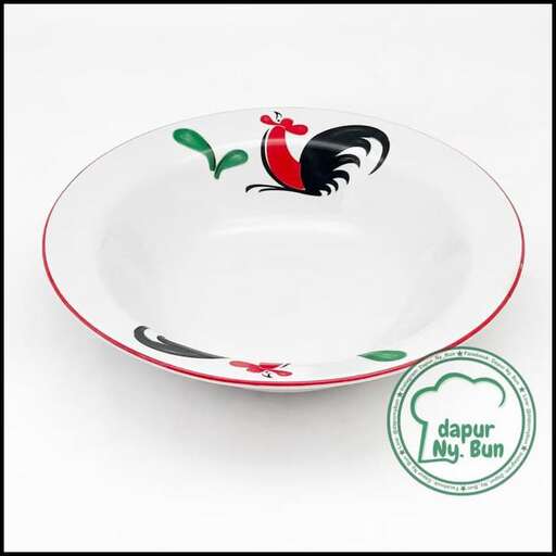 rooster on a plate - -