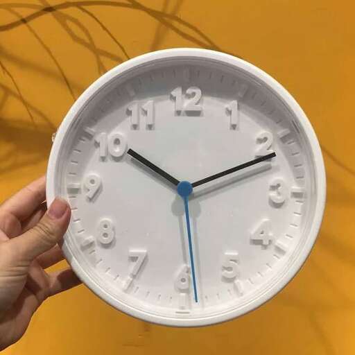 clock with hands on the face
