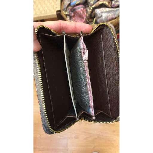 wallet in a leather case