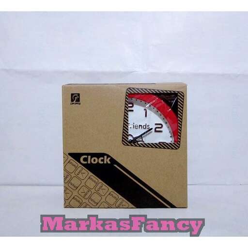 a box with a clock on it's side.