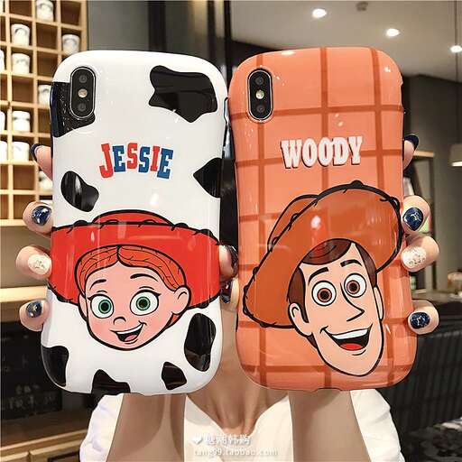 a couple of cell phones that are in a store.