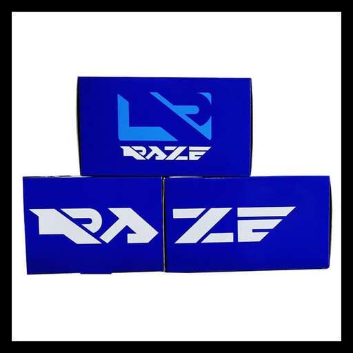 logo for a company that will be available in blue and white