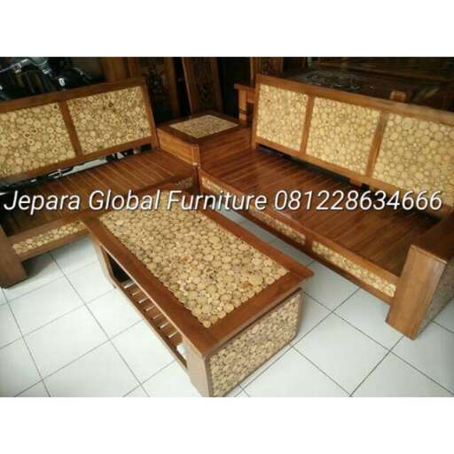 a pair of wooden tables with benches and chairs.