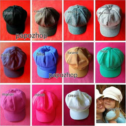 a photo of a group of different colored hats.