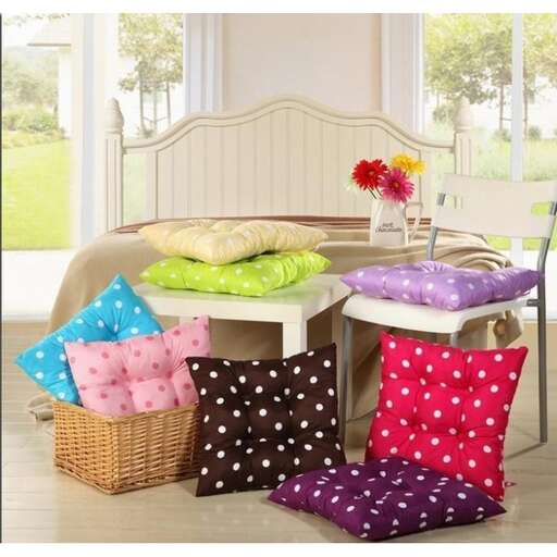 a set of pillows on a table