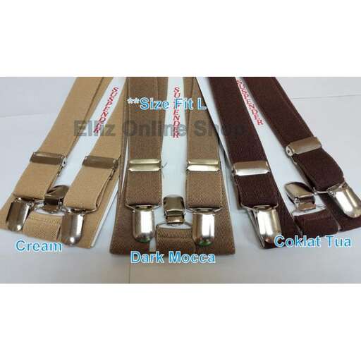a set of brown leather straps with a white strap.