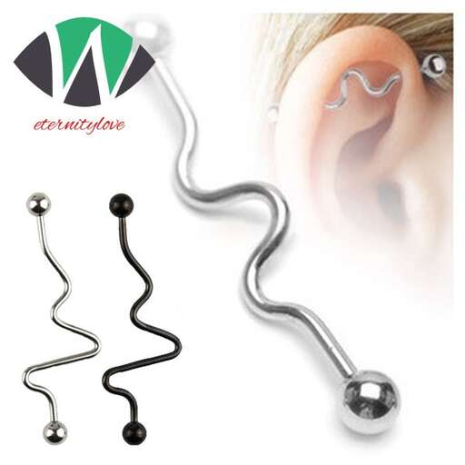 a set of earrings for a patient