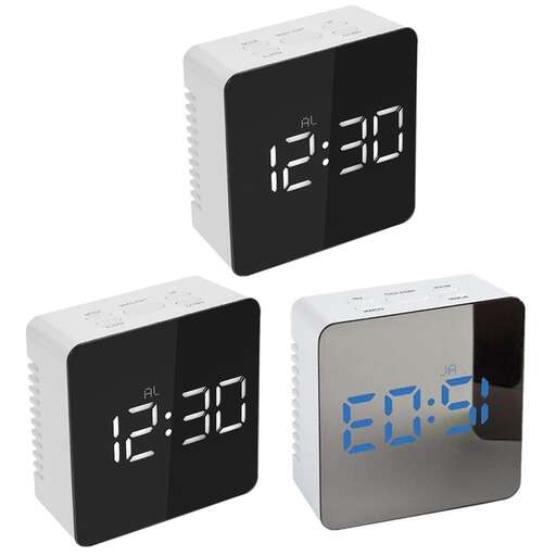 the clock is designed to look like a smart watch