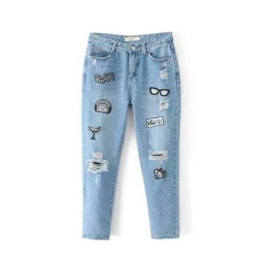 jeans with a graphic print