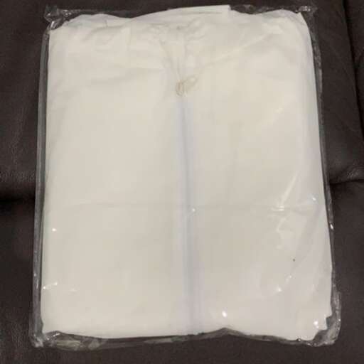 a white piece of paper in a plastic bag.