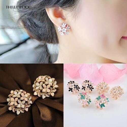 earrings made with a flower