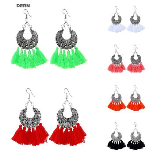earrings in the form of a circle.