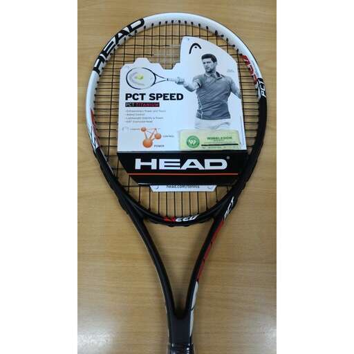 a tennis racket with a picture of a man on it.