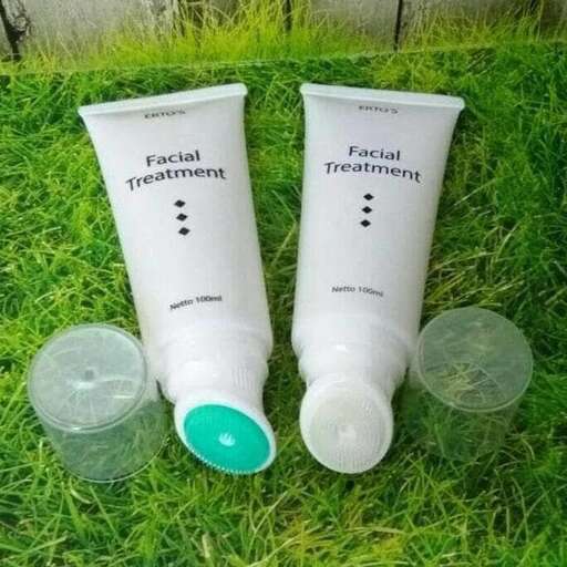 a set of cosmetic products.