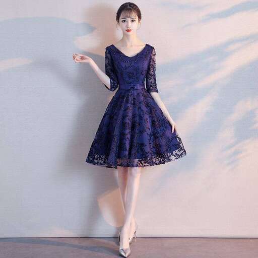 i love the blue dress with the lace.