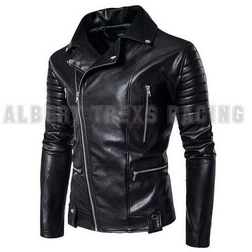 leather jacket with a zipper