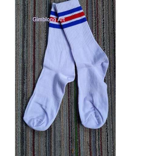 pair of socks with a white background