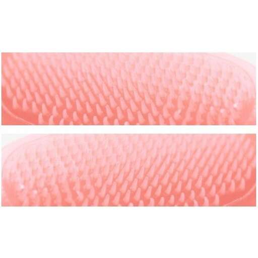 a pink plastic cover that looks like a plastic bag.