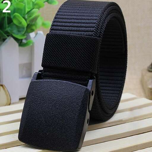 black leather watch with a black strap