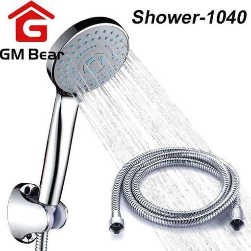 shower head with water running from shower head
