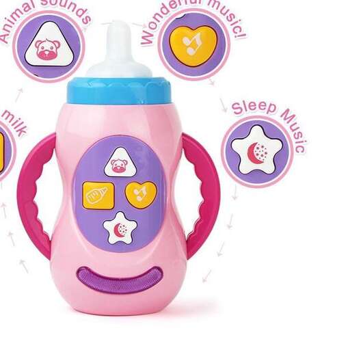 baby bottle with a baby's cap