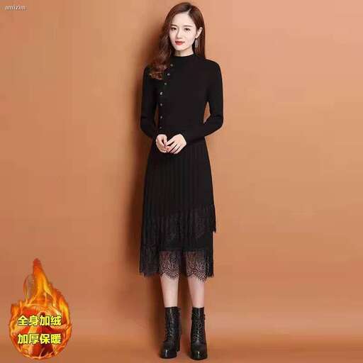 black dress with a long sleeved dress