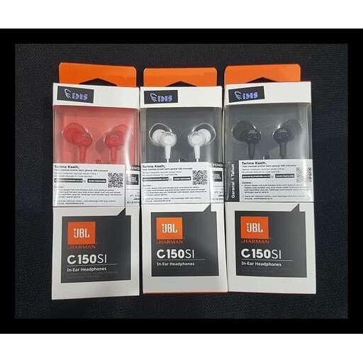 a set of three different types of headphones.