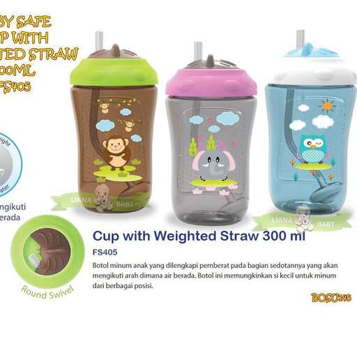 a set of three cute baby sippy cups.