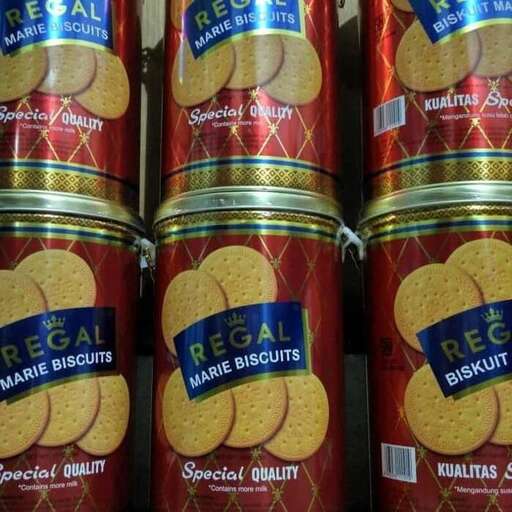 a can of crackers is shown in a store.
