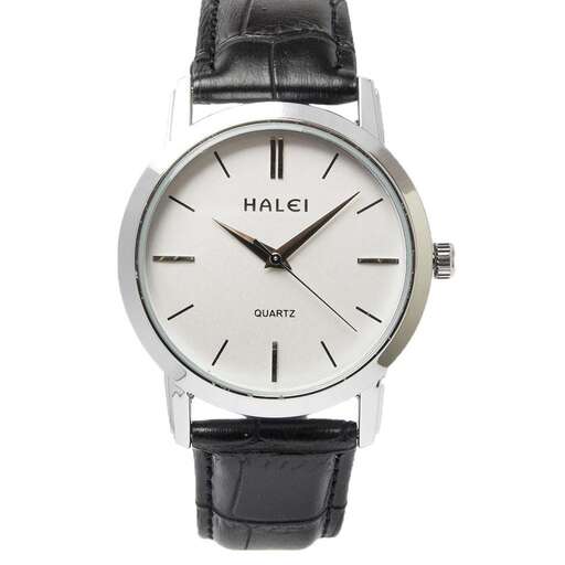 the watch is a classic design that is made of stainless steel and is designed to be worn by a man.