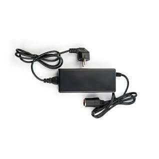 a cable with a black cable and a plug