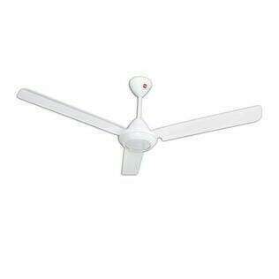 a silver ceiling fan with a white background
