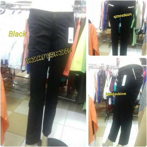 black pants in a store