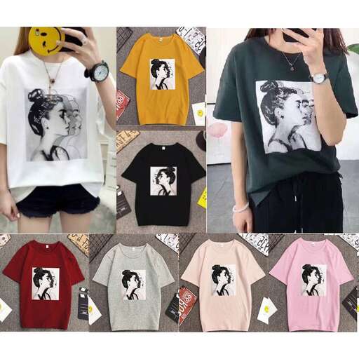 a girl's t - shirt with a picture of a girl on it.