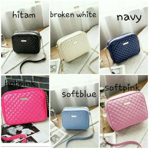 a picture of a purse with a blue and pink case.