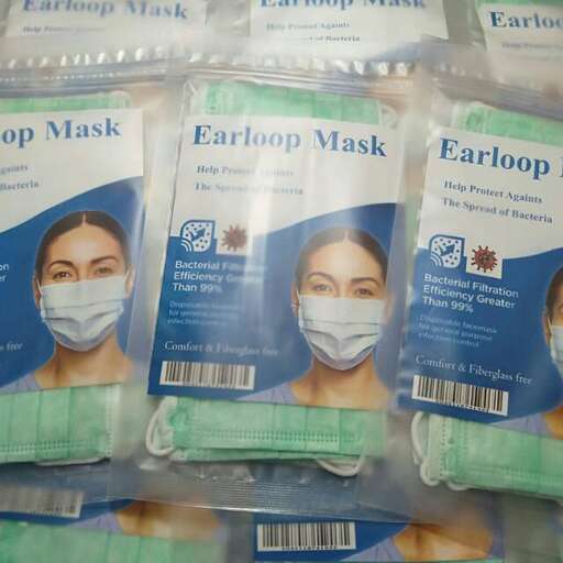 a package of facial masks.