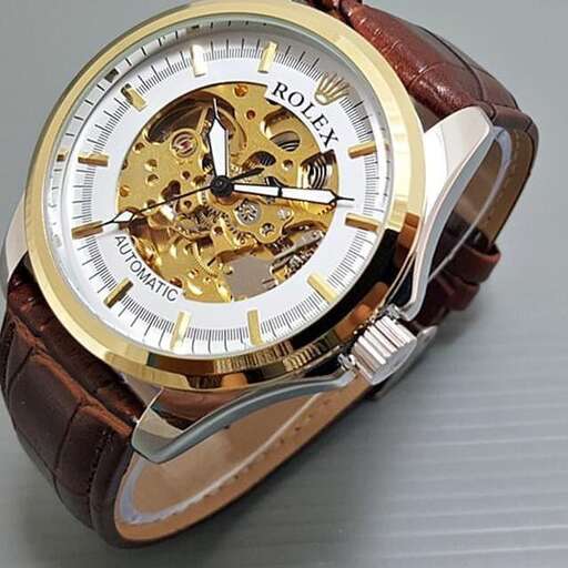 the watch is made of leather and is made from a single piece of leather.