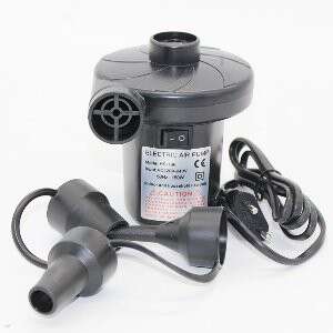 a bottle of shampoo and a flashlight.