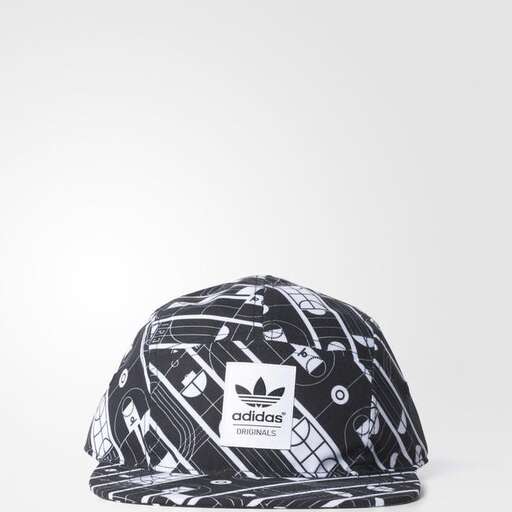 a hat with a logo on it.