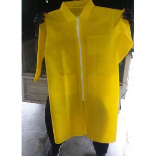 garment - yellow with a white stripe