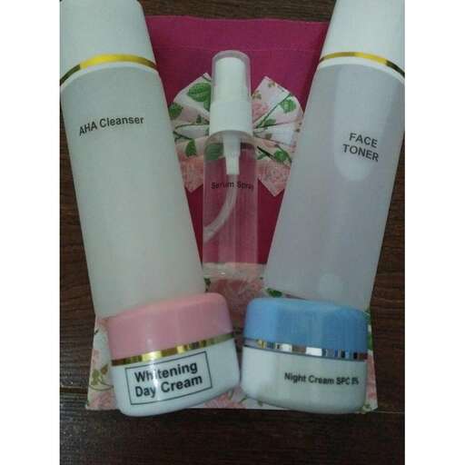 a set of beauty products.