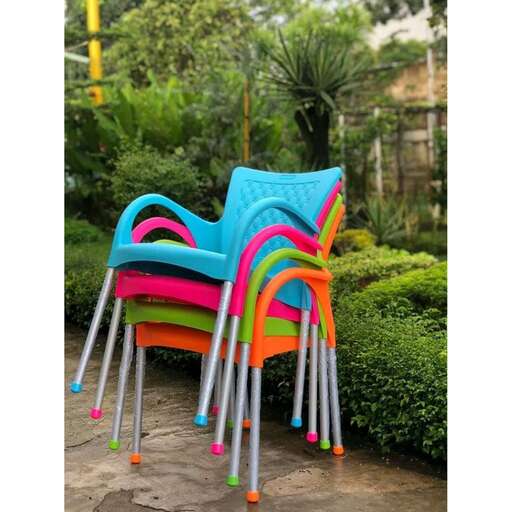 a chair made from recycled plastic chairs