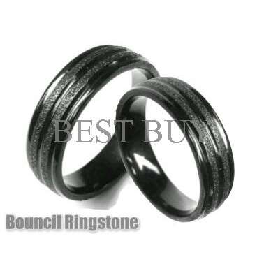 a ring made of black metal.