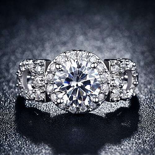 this ring is made with a diamond and is a beautiful ring.