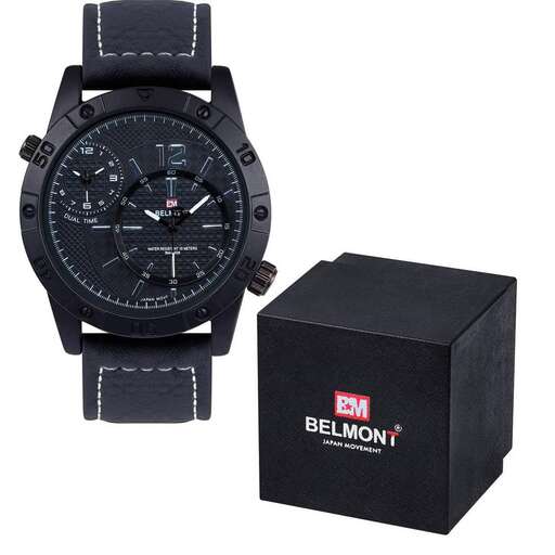 watch - black case with a black strap