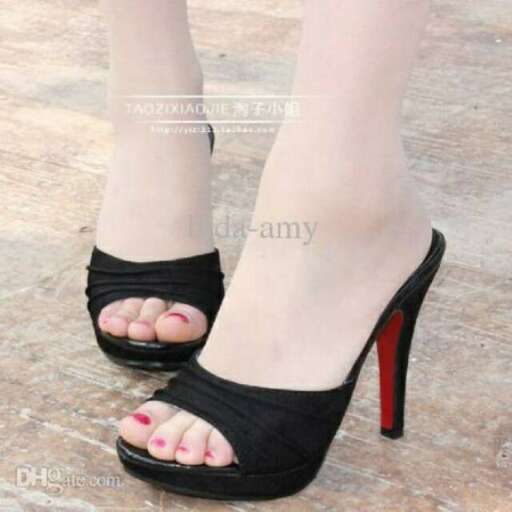 i love the black and red shoes.