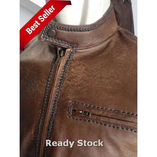 leather jacket with a price tag